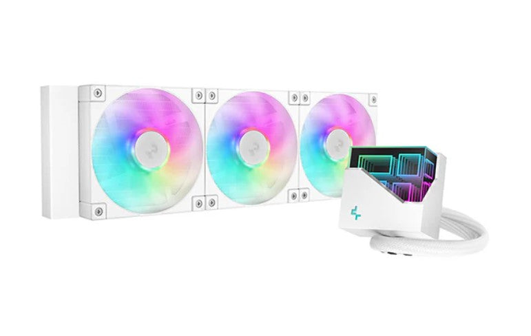 DeepCool LT360 A-RGB White High-performance Liquid CPU Cooler, 5th Gen Pump 360mm Radiator IntelLGA1851/1700/1200/1151/1150/1155/AMD AM5/AM4 DeepCool LT360 A-RGB White High-performance Liquid CPU Cooler, 5th Gen Pump 360mm Radiator IntelLGA1851/1700/1200/1151/1150/1155/AMD AM5/AM4